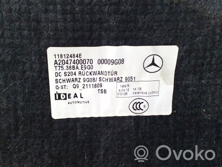 Mercedes-Benz C W204 Отделка задней крышки A2047400070