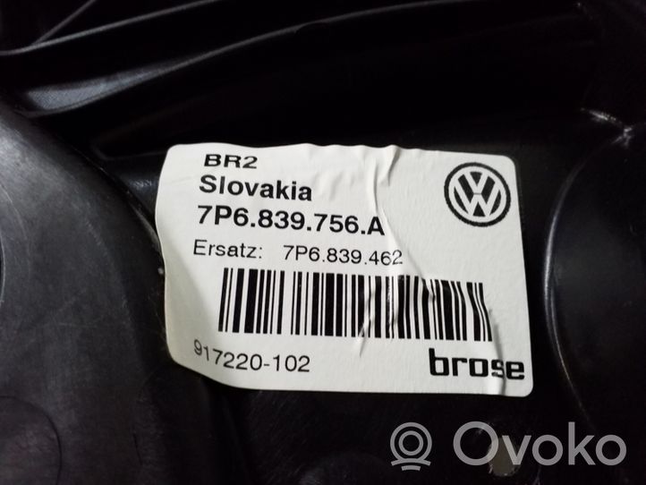 Volkswagen Touareg II Mechanizm podnoszenia szyby tylnej bez silnika 7P6839756A