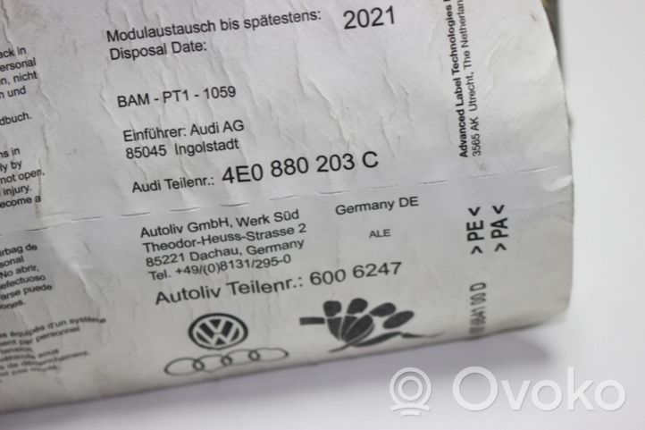 Audi A8 S8 D3 4E Matkustajan turvatyyny 4E0880203C