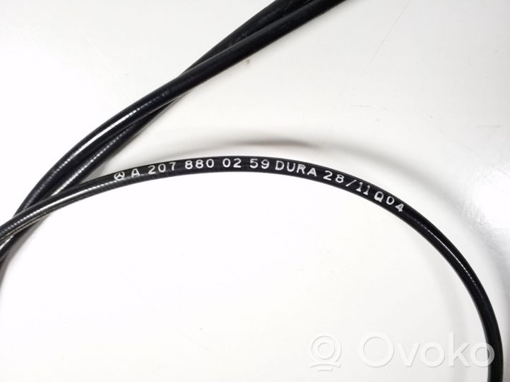 Mercedes-Benz E C207 W207 Cable de apertura del capó/tapa del motor A2078800259