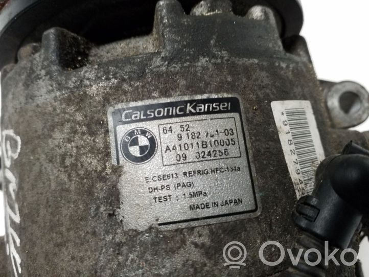BMW 3 E90 E91 Ilmastointilaitteen kompressorin pumppu (A/C) 9182794