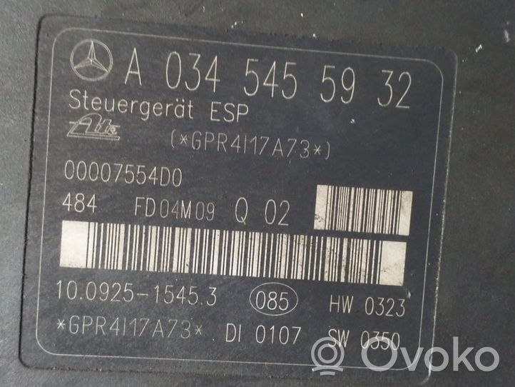 Mercedes-Benz SLK R171 Блок ABS A0345455932