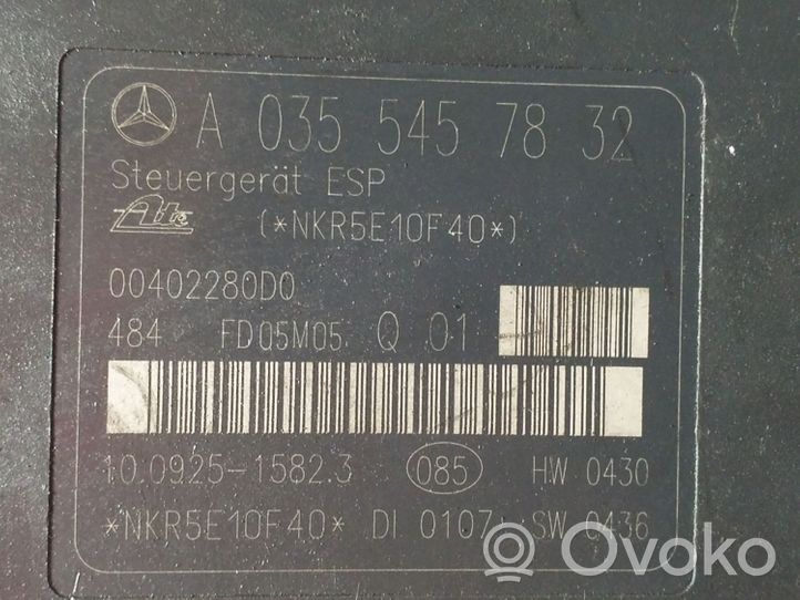 Mercedes-Benz SLK R171 ABS-pumppu A0355457832