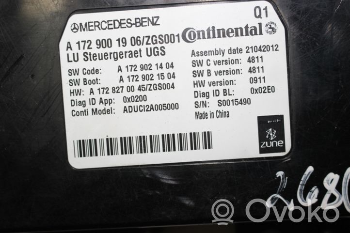 Mercedes-Benz SLK R172 Citu veidu vadības bloki / moduļi A1729001906