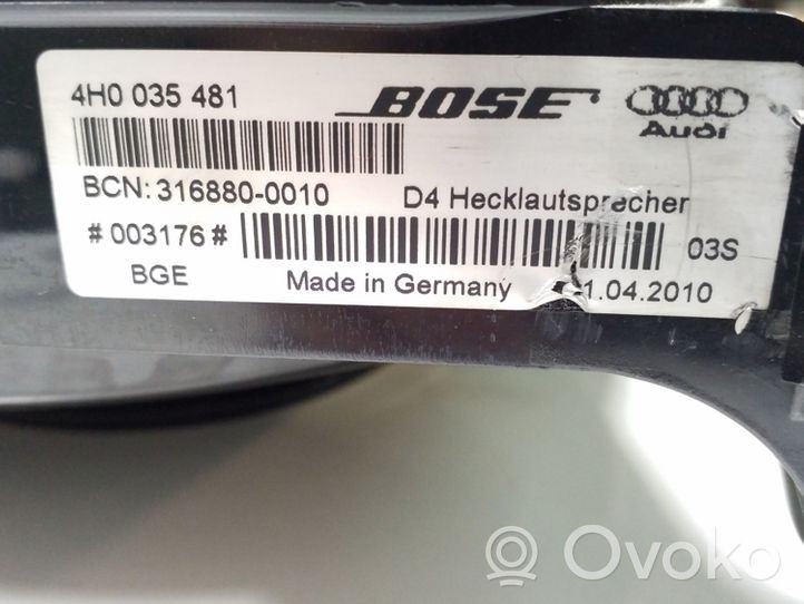 Audi A8 S8 D4 4H Altavoz de la puerta delantera 4H0035481