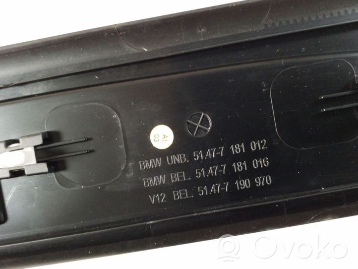 BMW 7 F01 F02 F03 F04 Takaoven kynnyksen suojalista 7181013