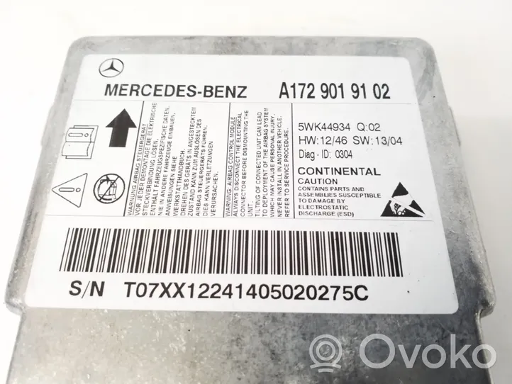 Mercedes-Benz SLK R172 Sterownik / Moduł Airbag A1729019102