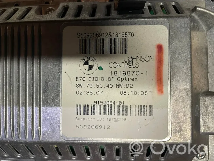 BMW X5 E70 Monitor / wyświetlacz / ekran 9194064