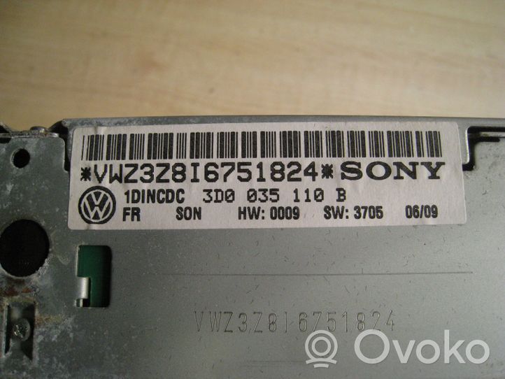 Volkswagen Phaeton CD/DVD-vaihdin 3D0035110B