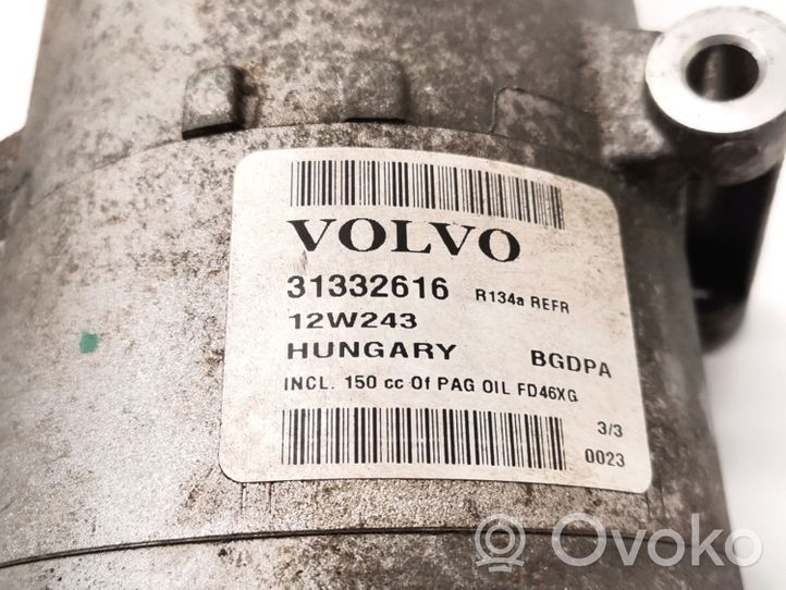 Volvo V60 Oro kondicionieriaus kompresorius (siurblys) 31332616