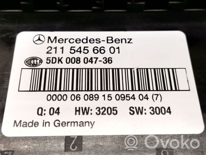 Mercedes-Benz E W211 Ramka / Moduł bezpieczników A2115456601