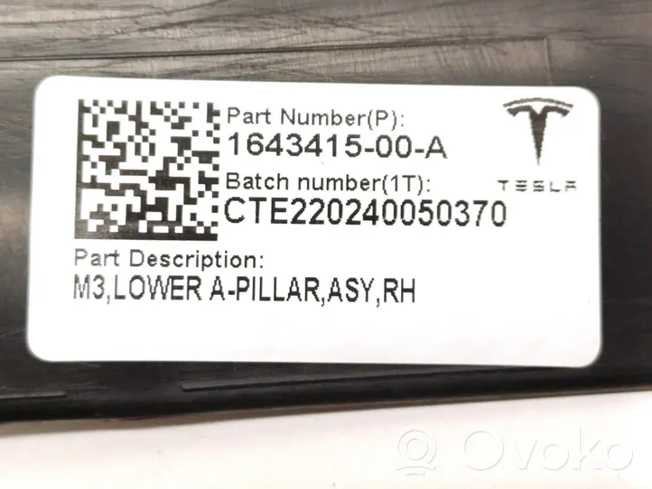 Tesla Model 3 Front sill trim cover 1643415-00-A
