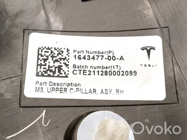 Tesla Model 3 Osłona górna słupka / D 1643477-00-A