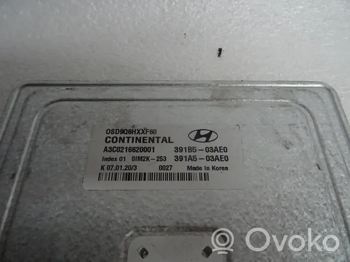 Hyundai Kona I Muut ohjainlaitteet/moduulit 391B5-03AE0