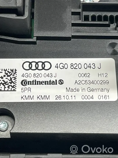 Audi A6 S6 C7 4G Autres commutateurs / boutons / leviers 4G0820043J