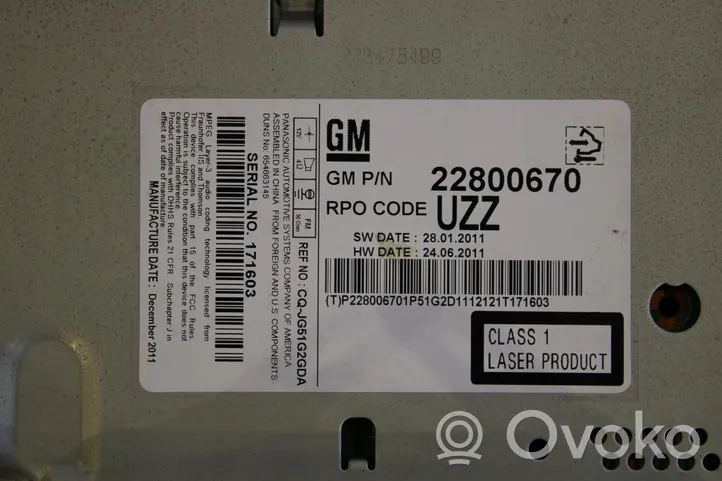 Chevrolet Orlando Unità principale autoradio/CD/DVD/GPS 