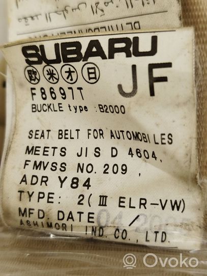 Subaru Forester SG Takaistuimen turvavyö F8697T