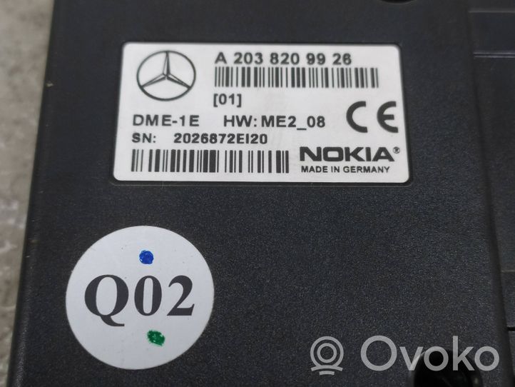 Mercedes-Benz CLK A208 C208 Module reconnaissance vocale 2038209926