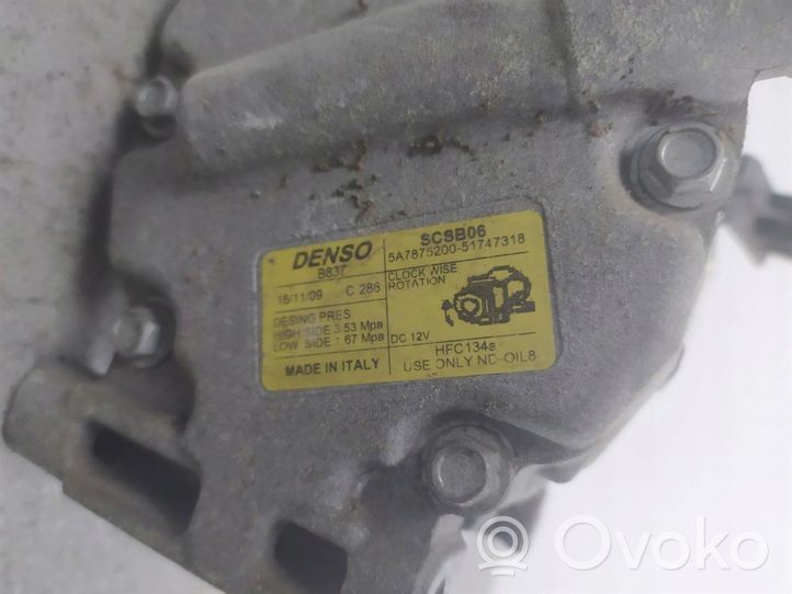 Ford Ka Ilmastointilaitteen kompressorin pumppu (A/C) 51747318