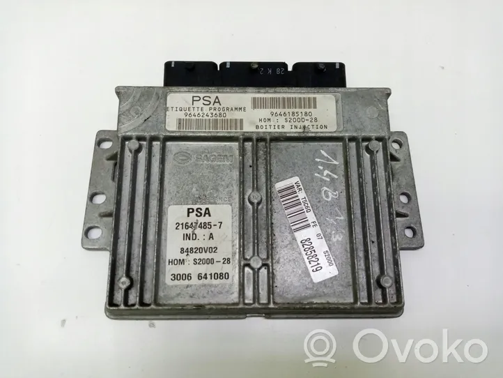 Peugeot 307 Unité de commande, module ECU de moteur 9646185180