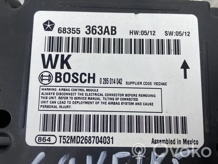 Jeep Grand Cherokee Oro pagalvių valdymo blokas 68355363AB