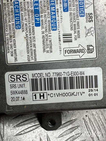 Honda CR-V Turvatyynyn ohjainlaite/moduuli 77960T1GE930M4
