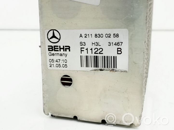 Mercedes-Benz E W211 Chłodnica nagrzewnicy klimatyzacji A/C A2118300258