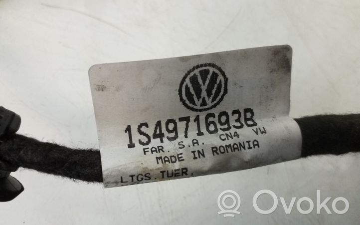 Volkswagen Up Wiązka przewodów drzwi tylnych 1S4971693B