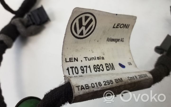 Volkswagen Touran I Wiązka przewodów drzwi tylnych 1T0971693BM