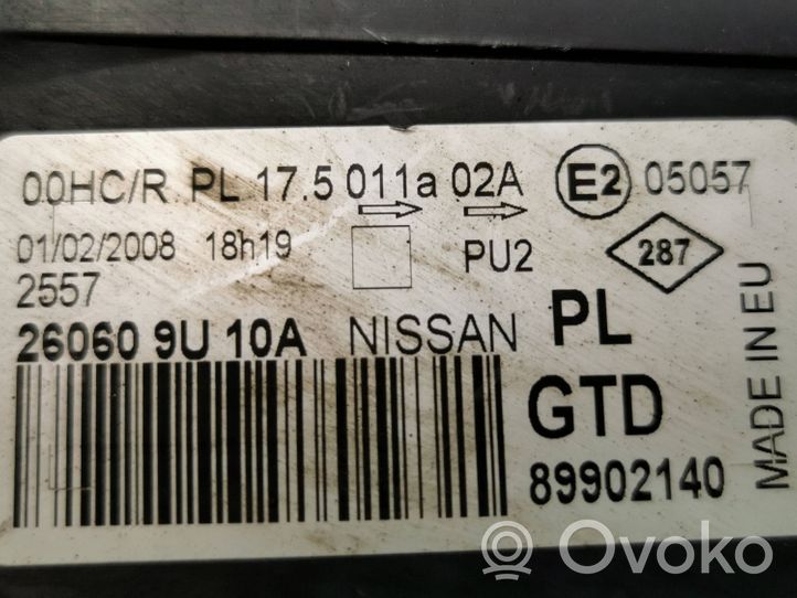 Nissan Note (E11) Faro/fanale 260609U10A