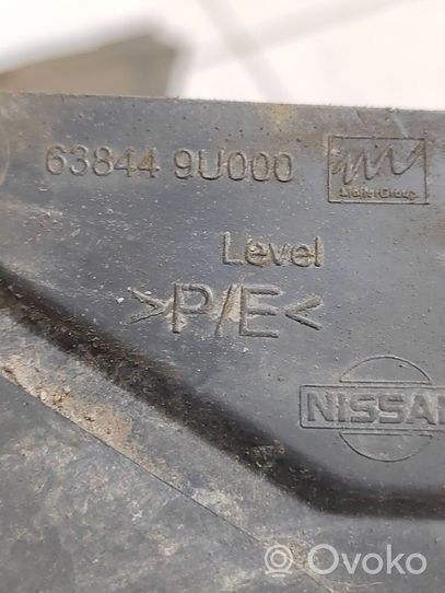 Nissan Note (E11) Pare-boue passage de roue avant 638429U000