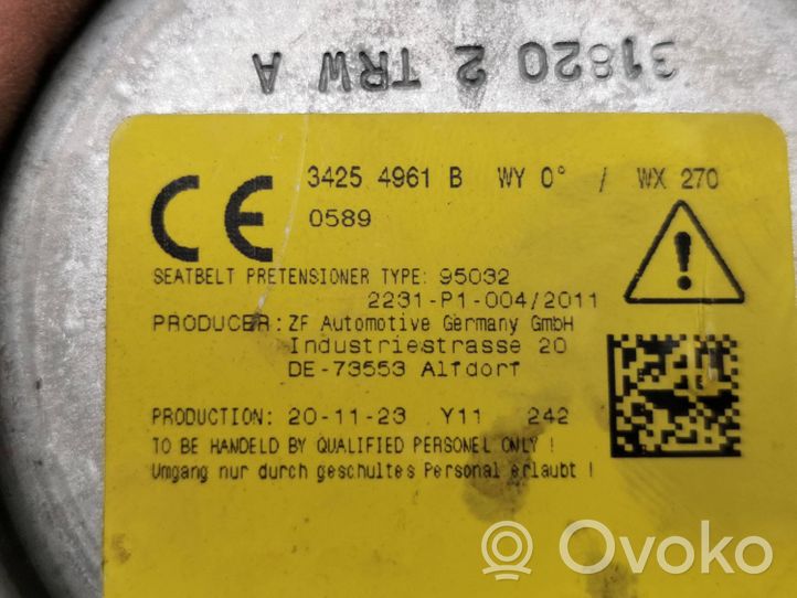 Mercedes-Benz EQC Pas bezpieczeństwa fotela tylnego A2938602300