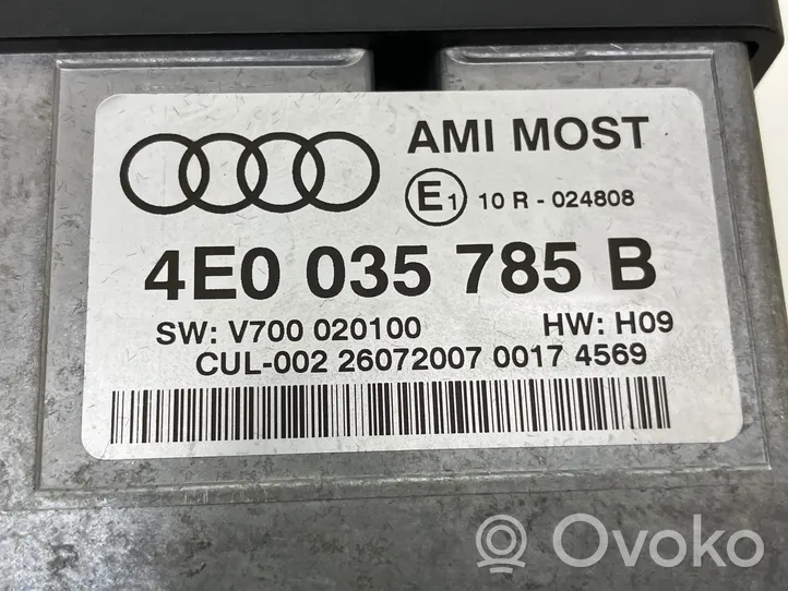 Audi A6 Allroad C6 Pääyksikkö multimedian ohjaus 4E0035785B