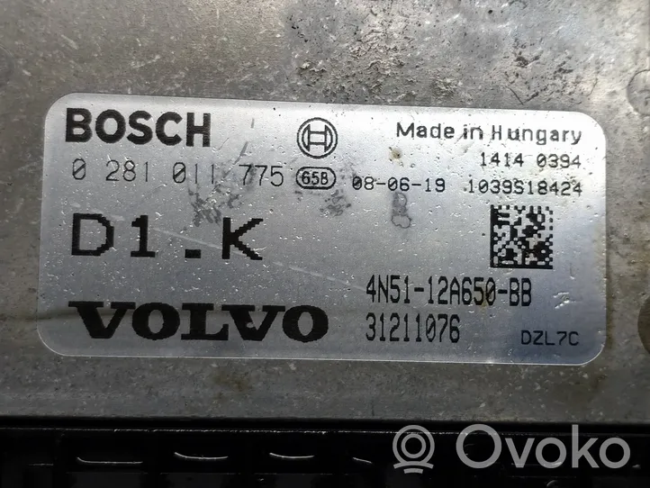 Volvo C30 Moottorin ohjainlaite/moduuli 4N5112A650BB