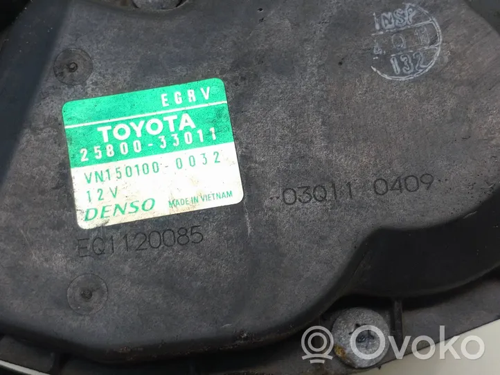 Toyota Auris E180 Soupape vanne EGR 2580033011