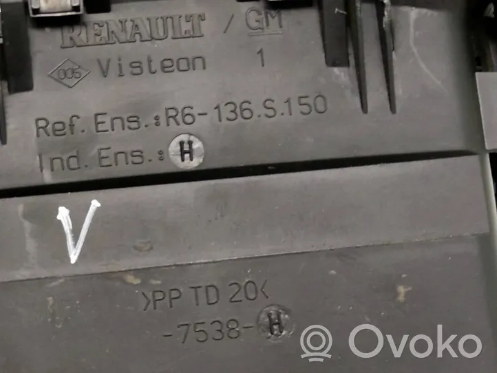 Opel Vivaro Griglia di ventilazione centrale cruscotto R6136S150