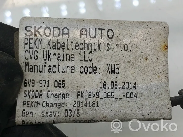 Skoda Fabia Mk3 (NJ) Wiązka przewodów czujnika parkowania PDC 6V9971065