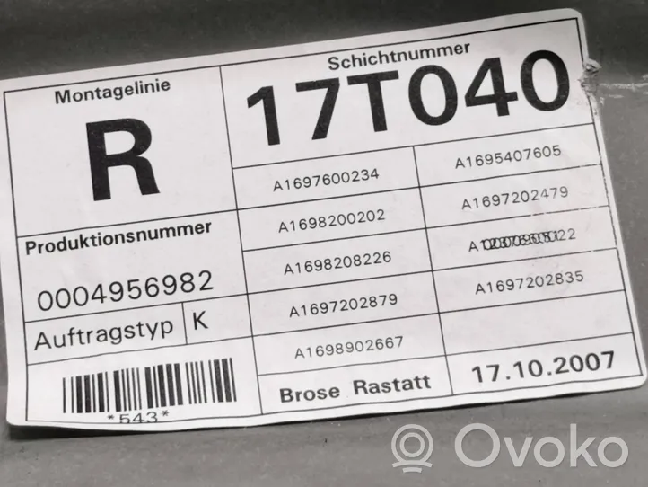 Mercedes-Benz B W245 Fensterhebermechanismus ohne Motor Tür vorne A1697202879