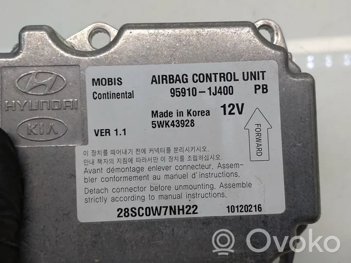 Hyundai i20 (PB PBT) Module de contrôle airbag 959101J400