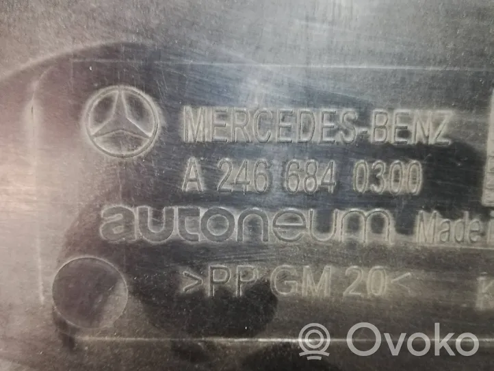 Mercedes-Benz B W246 W242 Apakšas aizsargs šasijas aizmugurējā daļā A2466840300