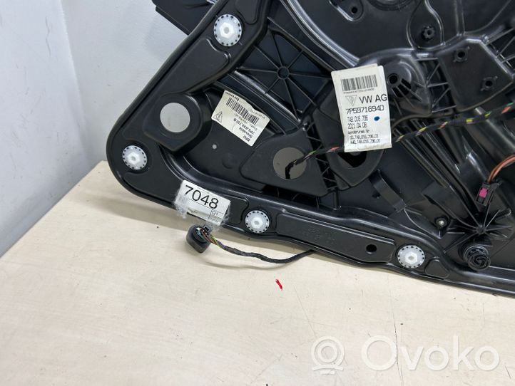 Porsche Cayenne (92A) Meccanismo di sollevamento del finestrino posteriore senza motorino 7P5839755B