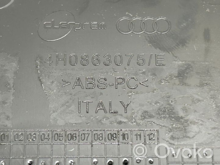 Audi A8 S8 D4 4H Consolle centrale del vano portaoggetti 4H0863075