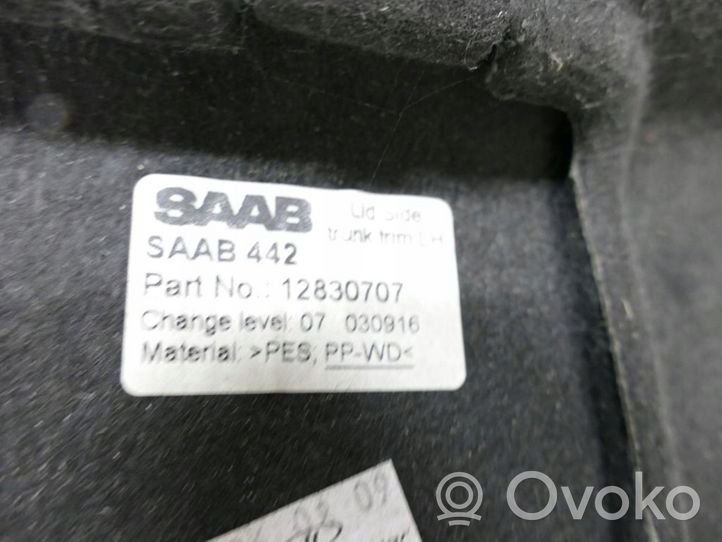 Saab 9-3 Ver2 Rivestimento pannello laterale del bagagliaio/baule 12830707