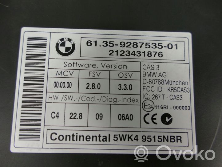 BMW 1 E81 E87 Kit calculateur ECU et verrouillage 8518167