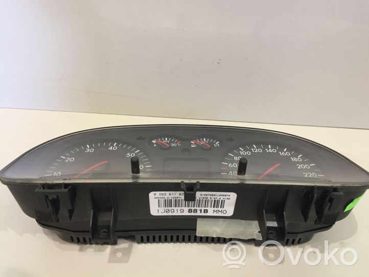 Volkswagen Bora Compteur de vitesse tableau de bord 1J0919881B