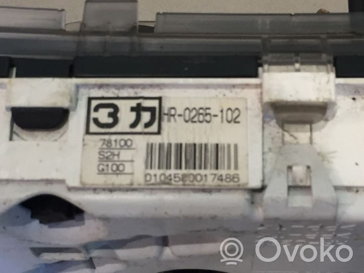 Honda HR-V Tachimetro (quadro strumenti) HR0265102