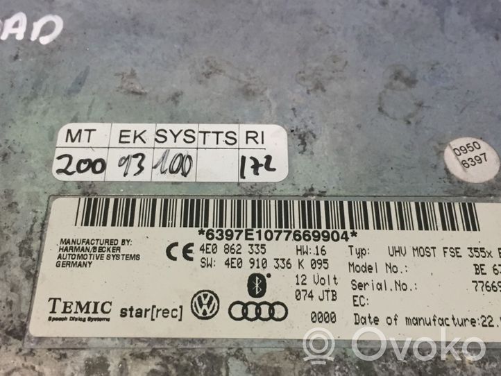 Audi A6 Allroad C6 Bluetooth modulis 4E0862335