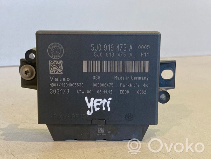 Skoda Yeti (5L) Centralina/modulo sensori di parcheggio PDC 5J0919475A