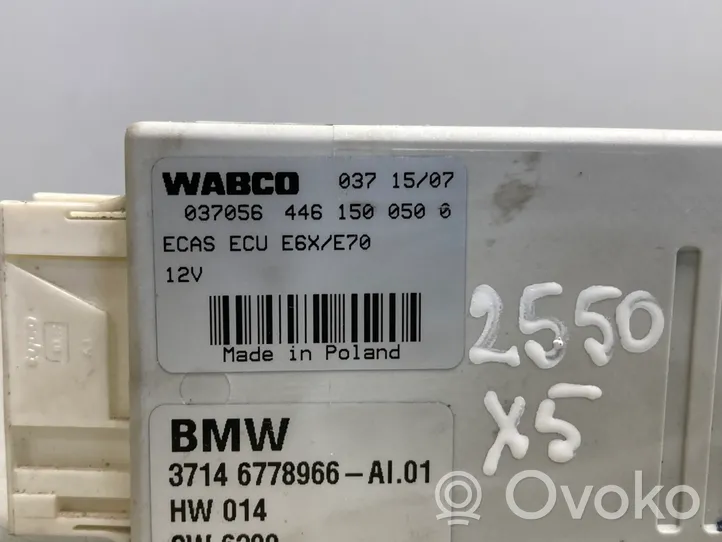 BMW X5 E70 Sterownik / Moduł tylnego zawieszenia pneumatycznego 6778966