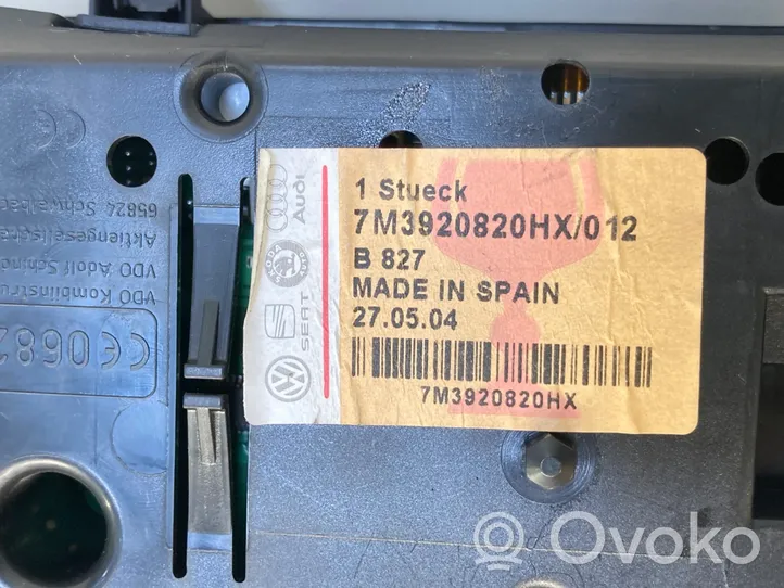 Volkswagen Sharan Tachimetro (quadro strumenti) 7M3920820HX